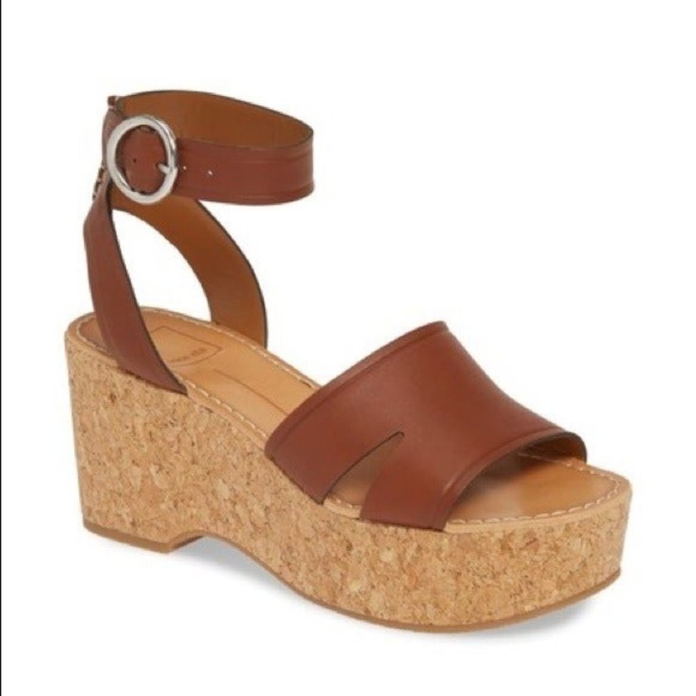 Dolce Vita Linda Cork Platform Wedge Shoe Sz 8